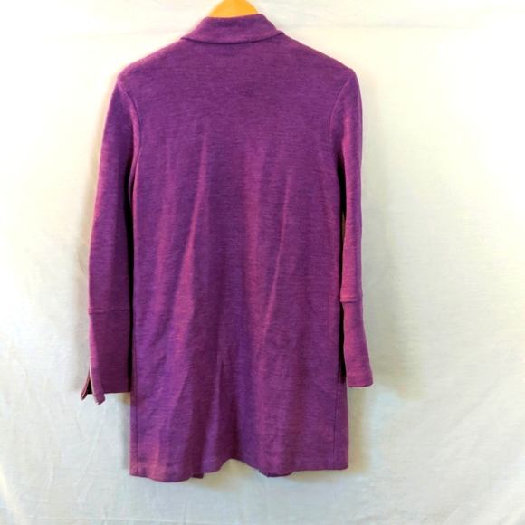 Colette Mordo Wool Blend Zip Up Purple Cardigan.  Size M. - Picture 3 of 13
